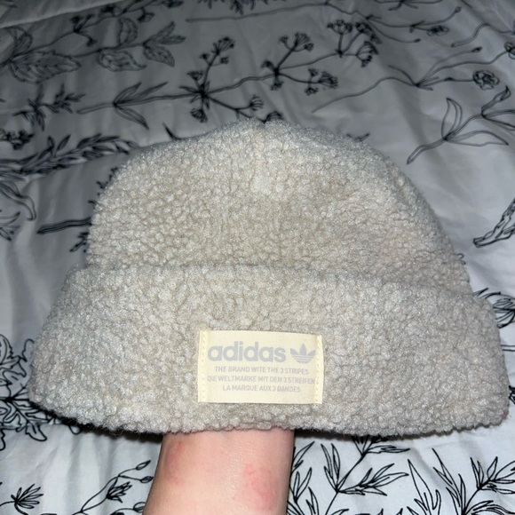 Women’s Beige Fuzzy Beanie - Picture 1 of 4